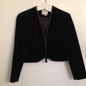 Velvet Doncaster Jacket w Tassel Embelishment